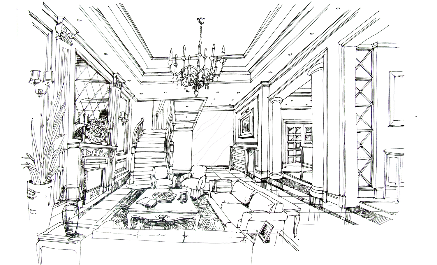 手繪室內(nèi)效果圖欣賞 &ndash; 設(shè)計(jì)本裝修效果圖