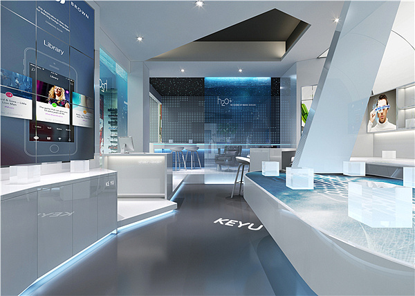 珠?？朴顢?shù)碼店裝修設計 科技感與用戶體驗的完美融合